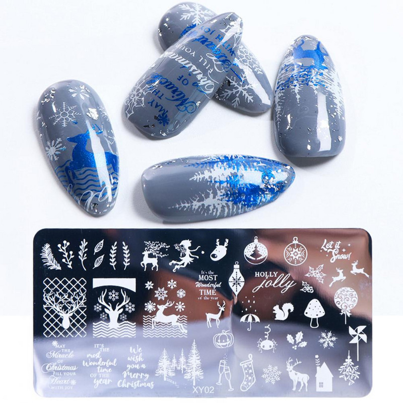 Kiváló minőségű körömbélyegző lemezek Hosszú élettartamú Nial Care hordozható barkácssablon manikűr bélyegző lemez