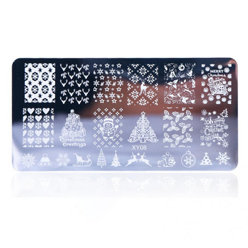 Kiváló minőségű körömbélyegző lemezek Hosszú élettartamú Nial Care hordozható barkácssablon manikűr bélyegző lemez