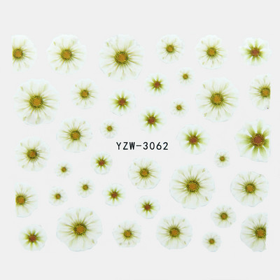 Tavaszi körömmatricák víz matricák körmökhöz csúszkák körömmatricák művészi matricák téli aranyos róka transzfer torta kis friss szilva