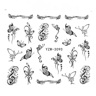 Tavaszi körömmatricák víz matricák körmökhöz csúszkák körömmatricák művészi matricák téli aranyos róka transzfer torta kis friss szilva