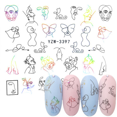 Tavaszi körömmatricák víz matricák körmökhöz csúszkák körömmatricák művészi matricák téli aranyos róka transzfer torta kis friss szilva