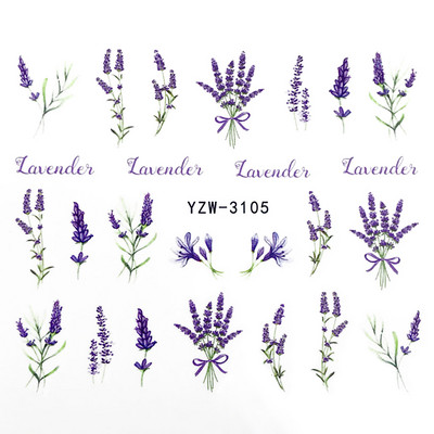 Tavaszi körömmatricák víz matricák körmökhöz csúszkák körömmatricák művészi matricák téli aranyos róka transzfer torta kis friss szilva