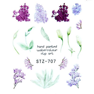 Tavaszi körömmatricák víz matricák körmökhöz csúszkák körömmatricák művészi matricák téli aranyos róka transzfer torta kis friss szilva