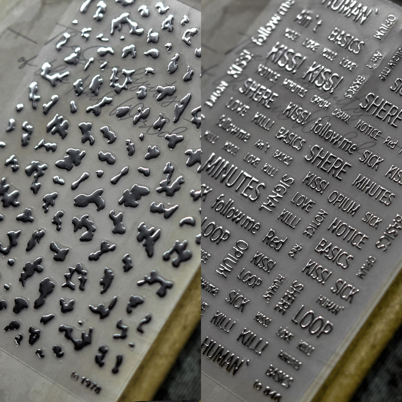 Ezüst sorozat mintás divat körömdísz matrica manikűr minták öntapadó körmök díszítő matrica MS-184