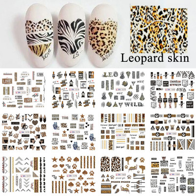 12 minta őszi levelek víz matricák körmök arany őszi matricák rajzfilm csúszkák fóliás körmök dekoráció manikűr LABN2365-2376