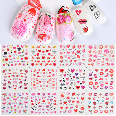 12 minta őszi levelek víz matricák körmök arany őszi matricák rajzfilm csúszkák fóliás körmök dekoráció manikűr LABN2365-2376