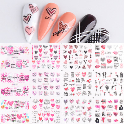 12 minta őszi levelek víz matricák körmök arany őszi matricák rajzfilm csúszkák fóliás körmök dekoráció manikűr LABN2365-2376