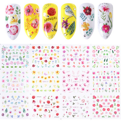 12 minta őszi levelek víz matricák körmök arany őszi matricák rajzfilm csúszkák fóliás körmök dekoráció manikűr LABN2365-2376