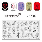 2021 Rozsdamentes acél bélyegzőlap sablon Vintage Örvényvirág Buddha Karácsonyi Hópehely Kígyó Hold Afro JR451-460