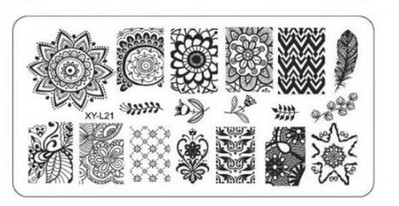 Kimcci körömbélyegző lemezek flamingó körömsablon Mandala juharlevél bélyegző körömdíszítő bélyegző képsablon manikűr sablon eszközök