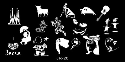 1 x 2021 új tervezésű körömsablon 12*6 cm-es fémsablon Konad Polish Geometry Designs Körömdíszítési bélyegzősablon JR01-30