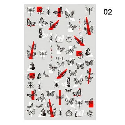 1 lap orosz szöveg 3D köröm matrica virág és betűátvivő csúszka Oroszország szavak köröm matricák manikűr tetoválás dekoráció