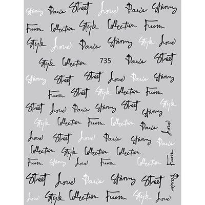 1 lap orosz szöveg 3D köröm matrica virág és betűátvivő csúszka Oroszország szavak köröm matricák manikűr tetoválás dekoráció