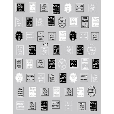 1 lap orosz szöveg 3D köröm matrica virág és betűátvivő csúszka Oroszország szavak köröm matricák manikűr tetoválás dekoráció