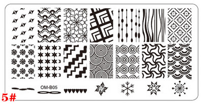 1 db téglalap körömbélyegző sablon rozsdamentes acél 6X12cm virág állatmintás nyomólap barkács köröm manikűr sablonok