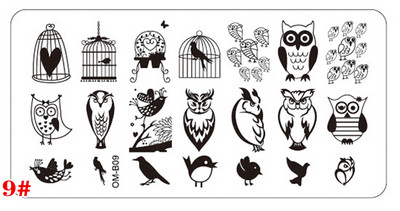 1 db téglalap körömbélyegző sablon rozsdamentes acél 6X12cm virág állatmintás nyomólap barkács köröm manikűr sablonok