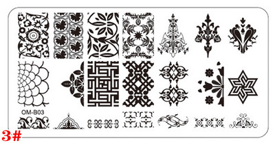 1 db téglalap körömbélyegző sablon rozsdamentes acél 6X12cm virág állatmintás nyomólap barkács köröm manikűr sablonok