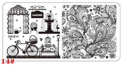 1 db téglalap körömbélyegző sablon rozsdamentes acél 6X12cm virág állatmintás nyomólap barkács köröm manikűr sablonok