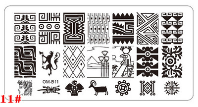 1 db téglalap körömbélyegző sablon rozsdamentes acél 6X12cm virág állatmintás nyomólap barkács köröm manikűr sablonok