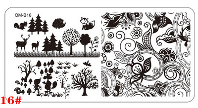 1 db téglalap körömbélyegző sablon rozsdamentes acél 6X12cm virág állatmintás nyomólap barkács köröm manikűr sablonok