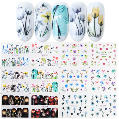 12db Avokádó Körömmatricák Aranyos Rajzfilm Transzfer csúszkák Körömhöz Kutya Macska Vízmatricák Anime Tatto Manikűrhöz GLBN1585-1596