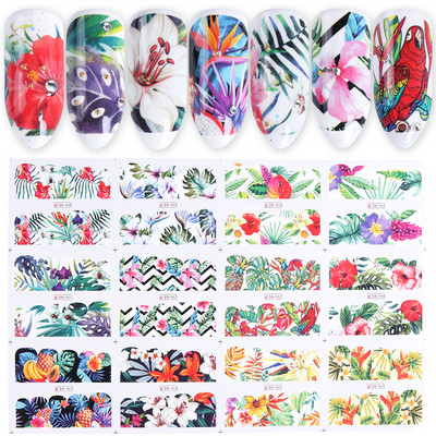 12db Avokádó Körömmatricák Aranyos Rajzfilm Transzfer csúszkák Körömhöz Kutya Macska Vízmatricák Anime Tatto Manikűrhöz GLBN1585-1596