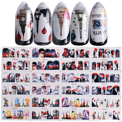 12db Avokádó Körömmatricák Aranyos Rajzfilm Transzfer csúszkák Körömhöz Kutya Macska Vízmatricák Anime Tatto Manikűrhöz GLBN1585-1596