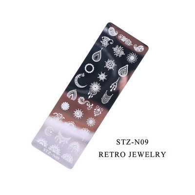 1 DB Nail Art transzfer acéllemez, robbanásveszélyes kis virágos pillangószirmok hópehely elk karácsonyi köröm sablon transzfer