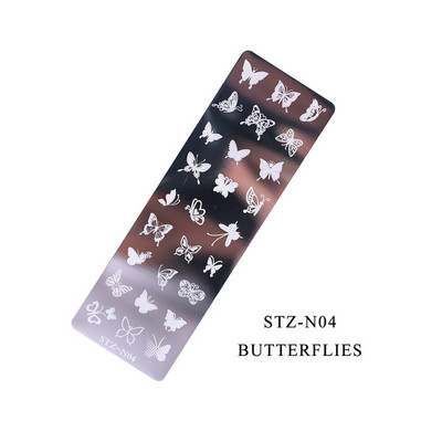 1 DB Nail Art transzfer acéllemez, robbanásveszélyes kis virágos pillangószirmok hópehely elk karácsonyi köröm sablon transzfer