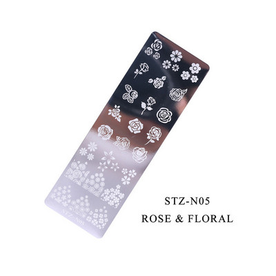 1 DB Nail Art transzfer acéllemez, robbanásveszélyes kis virágos pillangószirmok hópehely elk karácsonyi köröm sablon transzfer