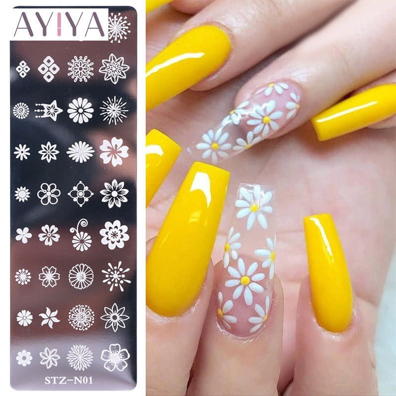 1 DB Nail Art transzfer acéllemez, robbanásveszélyes kis virágos pillangószirmok hópehely elk karácsonyi köröm sablon transzfer