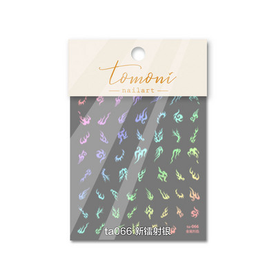 Új bronzosító lézerezüst lángmatrica kiváló minőségű körömdísz matrica körömdíszítő matrica TA-066