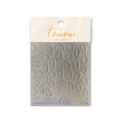 Új bronzosító lézerezüst lángmatrica kiváló minőségű körömdísz matrica körömdíszítő matrica TA-066