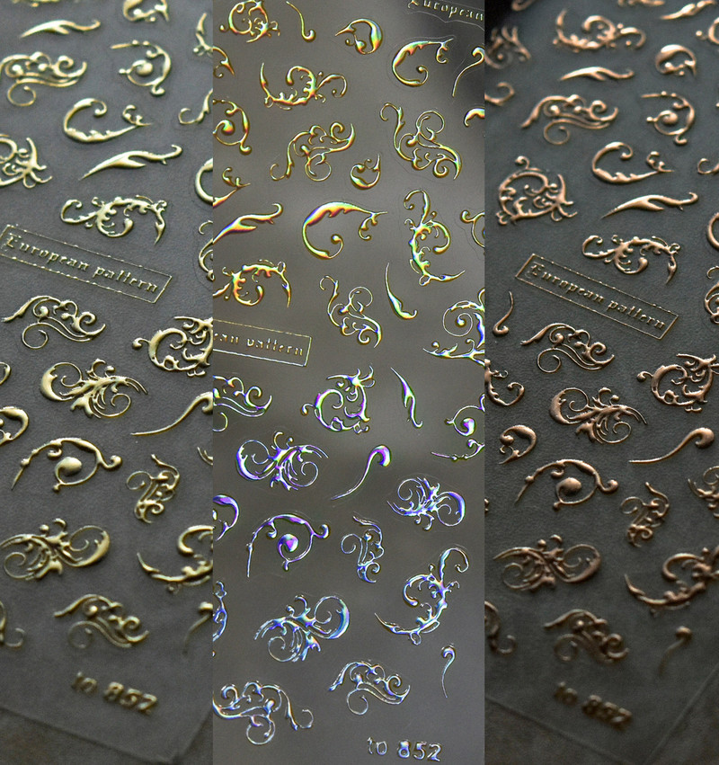 Új bronzosító lézerezüst lángmatrica kiváló minőségű körömdísz matrica körömdíszítő matrica TA-066