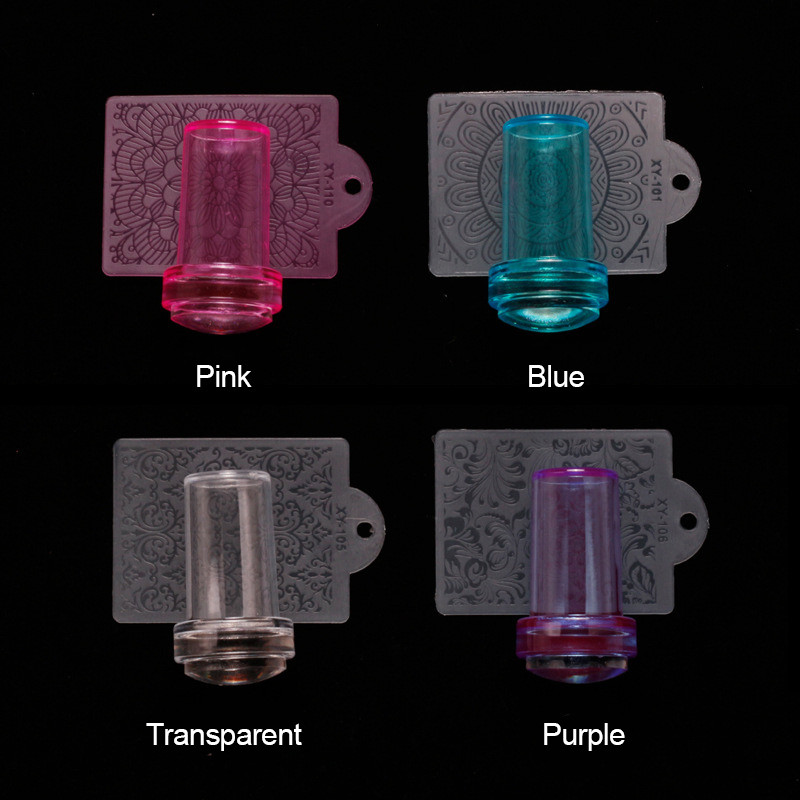 Körömbélyegző kaparóval átlátszó zselés szilikon bélyegző francia manikűr körömdíszítés sablonnyomtató stencil eszközök