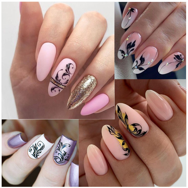 NICOLE NAPLÓ Virág virágos csíkos bélyegzőlemezek Geometria Mable Blooming Design Bélyegzés körmökhöz Nyomtatósablon stencil