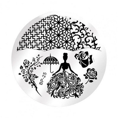 Nyomtatási sablon Tiszta gravírozott manikűr Nyomtatási forma Manikűr eszköz Körömátvivő lemez