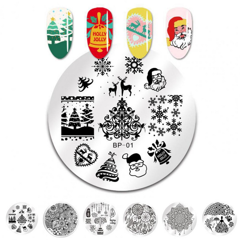 Nyomtatási sablon Tiszta gravírozott manikűr Nyomtatási forma Manikűr eszköz Körömátvivő lemez