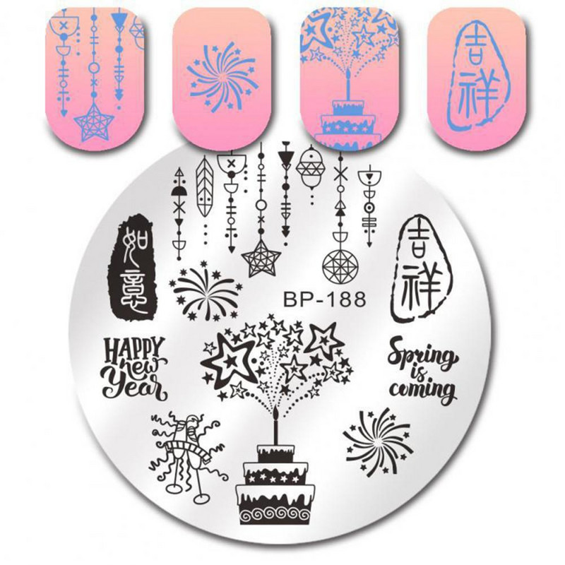 Nyomtatási sablon Tiszta gravírozott manikűr Nyomtatási forma Manikűr eszköz Körömátvivő lemez