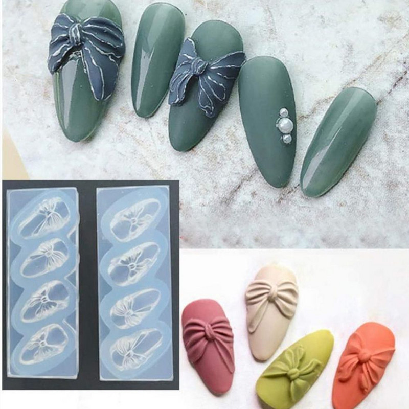 3D virág masni faragott köröm sablon köröm szilikon forma matrica körömforma UV géllakk pecsételő női lányoknak barkács manikűr eszköz