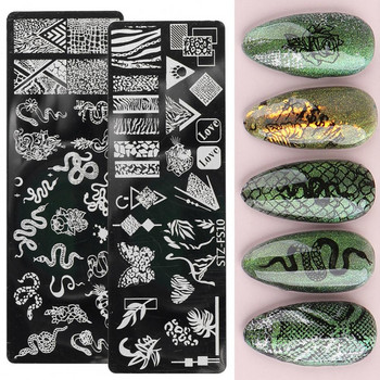 Висококачествена плоча за трансфер на нокти Различни шарки Ярки плочи за щамповане на нокти Полски печат Цветя Печат за ноктопластика