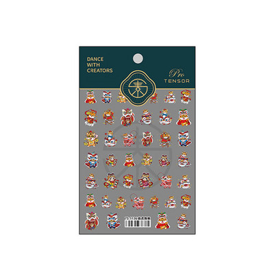 5D vörös kínai csomós lámpás hagyományos tervezés puha domborművek körömmatricák 3D öntapadó körömmatricák nagykereskedés