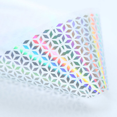 100x4cm/lap körömfólia Holografico lézerezüst virágos körömfólia teljes fedésű körömmatrica transzferfólia matrica művészeti barkácsolási tippekre