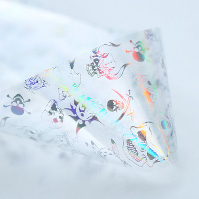 100x4cm/lap körömfólia Holografico lézerezüst virágos körömfólia teljes fedésű körömmatrica transzferfólia matrica művészeti barkácsolási tippekre