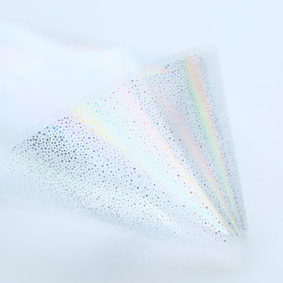 100x4cm/lap körömfólia Holografico lézerezüst virágos körömfólia teljes fedésű körömmatrica transzferfólia matrica művészeti barkácsolási tippekre