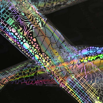 100x4cm/lap körömfólia Holografico lézerezüst virágos körömfólia teljes fedésű körömmatrica transzferfólia matrica művészeti barkácsolási tippekre