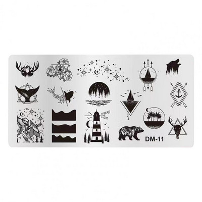 Finom kidolgozású Könnyű, gyönyörű mintás barkácsolású körömbélyegző lemezek nők számára