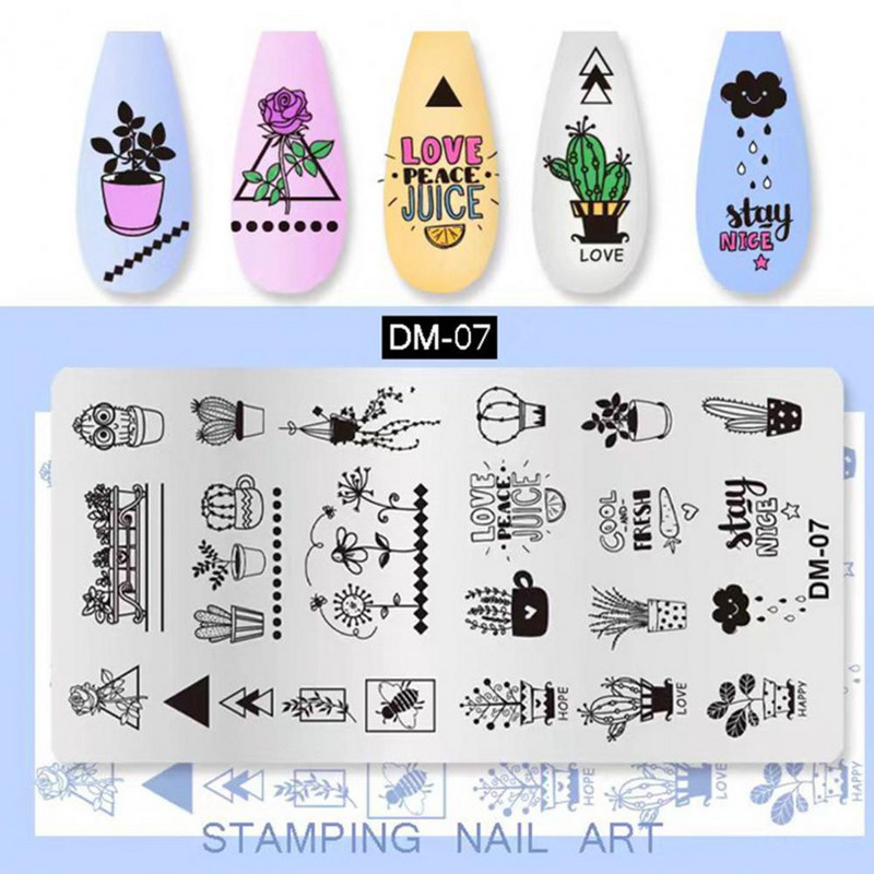 Finom kidolgozású Könnyű, gyönyörű mintás barkácsolású körömbélyegző lemezek nők számára