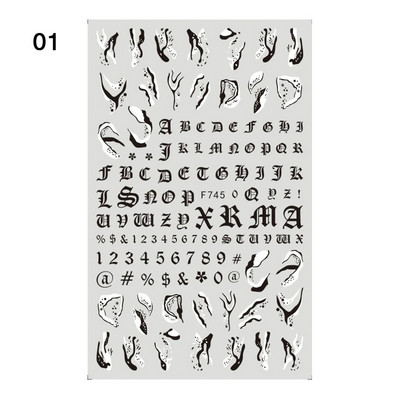 Harunouta Arany Virág Levelek Víz Matricák Csúszó vonalak Geometria Tavasz Nyári Körömdíszítés 3D matricák Barkács vízjelek