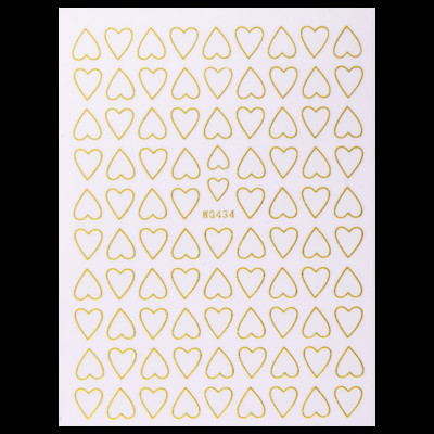 Harunouta Arany Virág Levelek Víz Matricák Csúszó vonalak Geometria Tavasz Nyári Körömdíszítés 3D matricák Barkács vízjelek